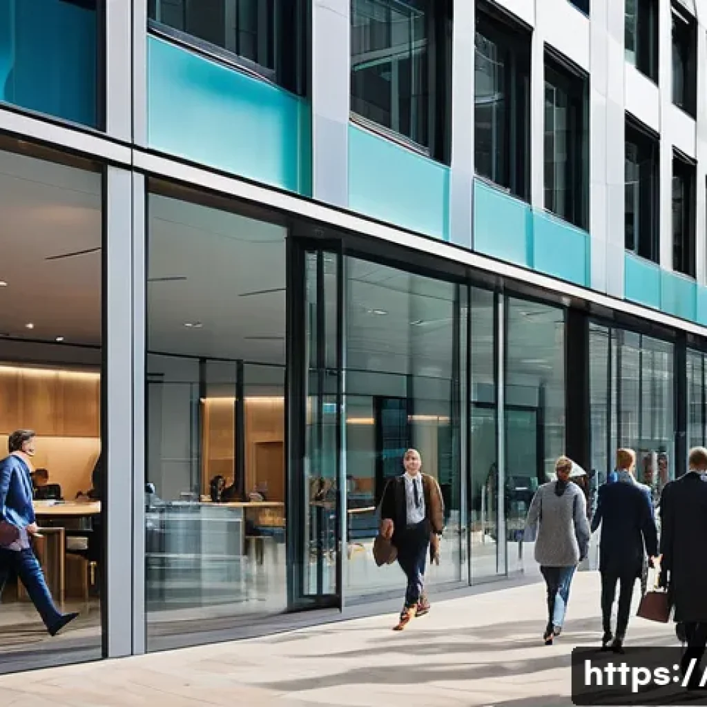 영국 노동시장과 실업률 - **Prompt 1: UK Labor Market Optimism**
"A vibrant and bustling scene in a modern UK city center....
